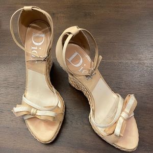 Dior Wedges Color is Beige/Cream 6.5